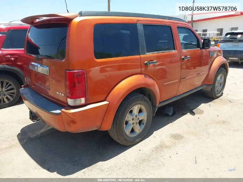 2007 Dodge Nitro Slt/Rt VIN: 1D8GU58K37W578706 Lot: 42537552