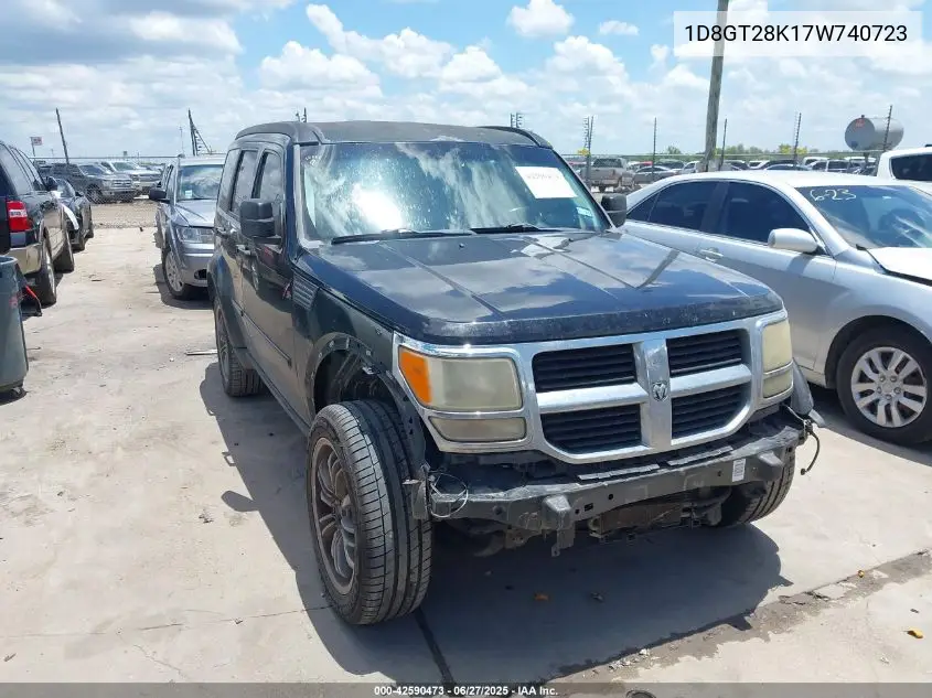 2007 Dodge Nitro Sxt VIN: 1D8GT28K17W740723 Lot: 42590473
