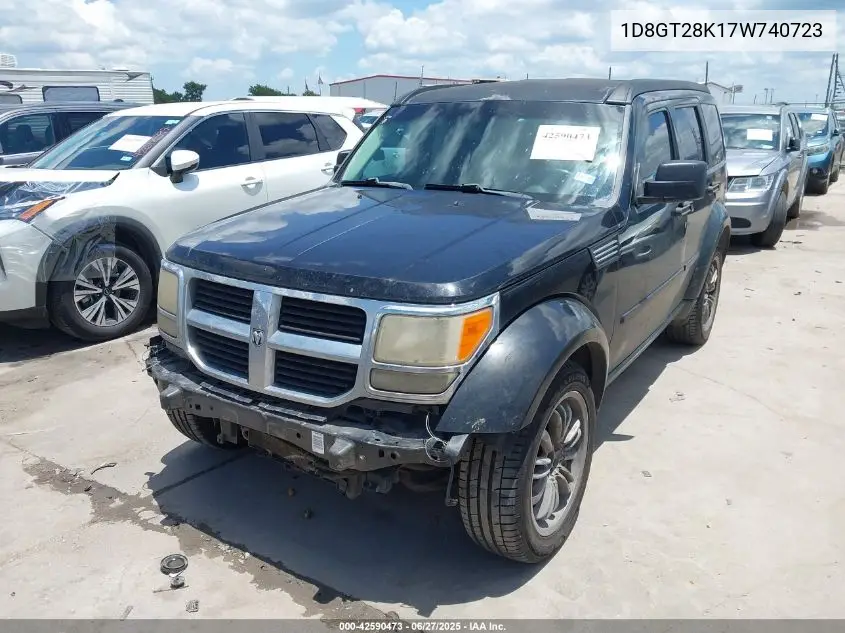 2007 Dodge Nitro Sxt VIN: 1D8GT28K17W740723 Lot: 42590473