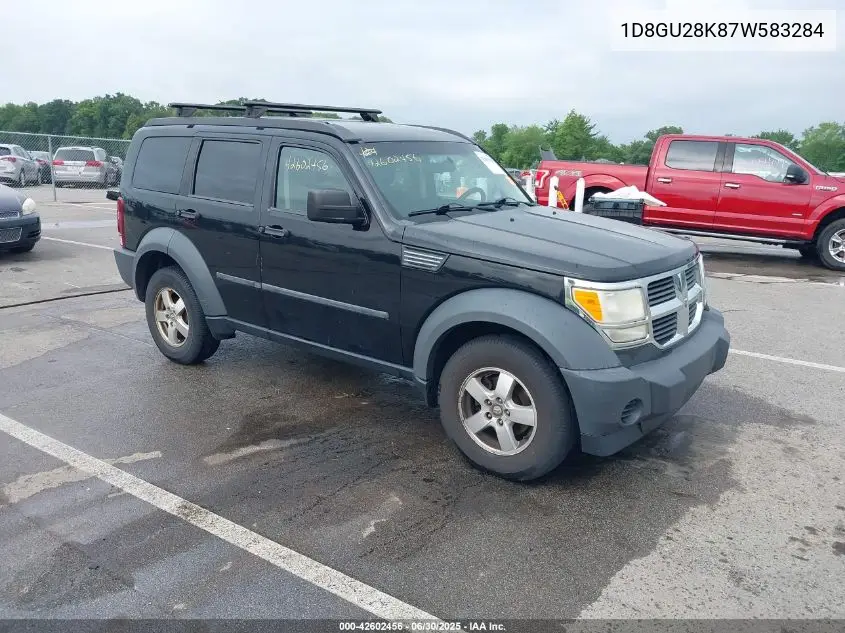 2007 Dodge Nitro Sxt VIN: 1D8GU28K87W583284 Lot: 42602456