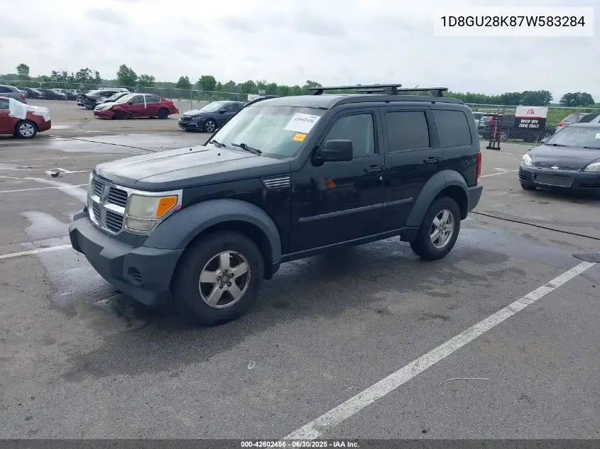 2007 Dodge Nitro Sxt VIN: 1D8GU28K87W583284 Lot: 42602456