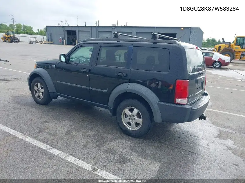 2007 Dodge Nitro Sxt VIN: 1D8GU28K87W583284 Lot: 42602456
