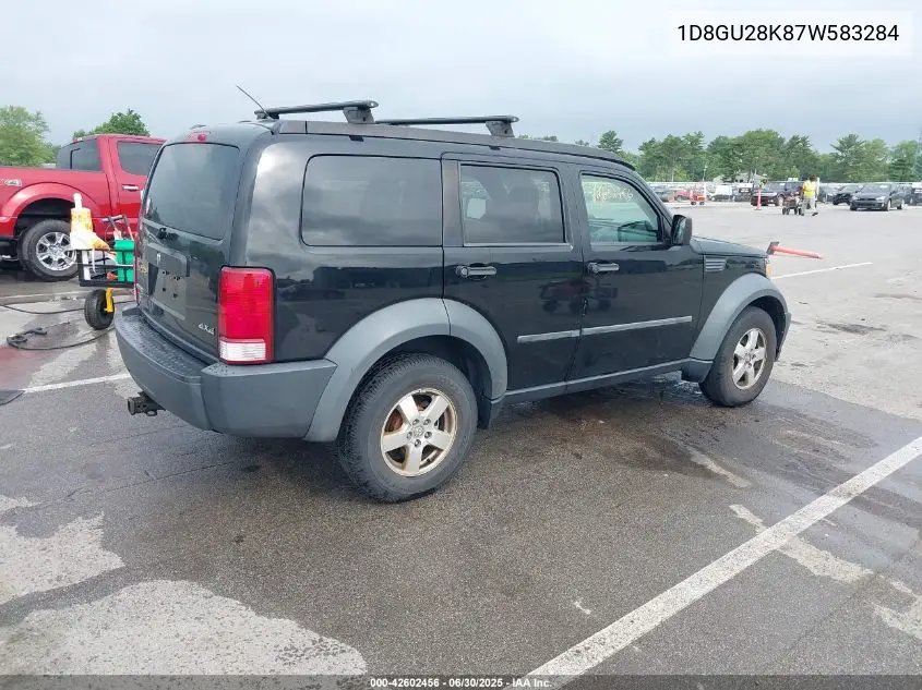 2007 Dodge Nitro Sxt VIN: 1D8GU28K87W583284 Lot: 42602456