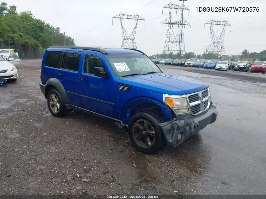 2007 Dodge Nitro Sxt VIN: 1D8GU28K67W720576 Lot: 42617242