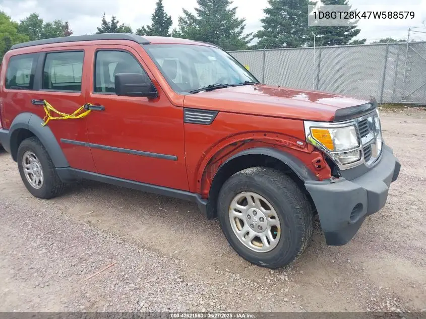 2007 Dodge Nitro Se/Sxt VIN: 1D8GT28K47W588579 Lot: 42621563