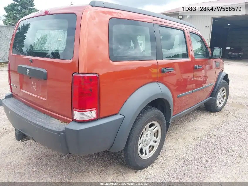 2007 Dodge Nitro Se/Sxt VIN: 1D8GT28K47W588579 Lot: 42621563