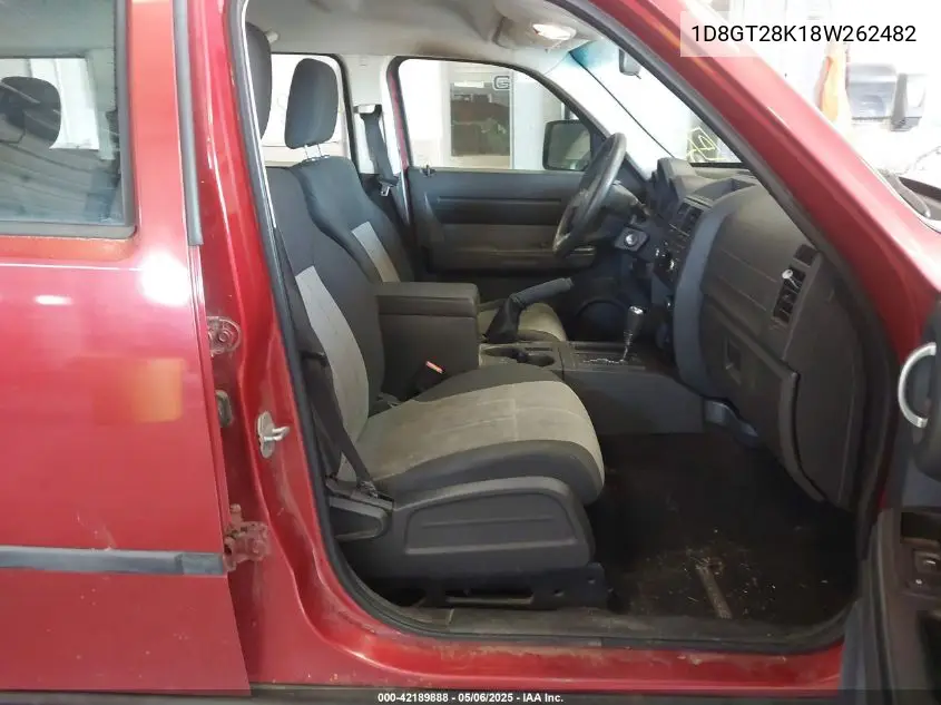 2008 Dodge Nitro Sxt VIN: 1D8GT28K18W262482 Lot: 42189888