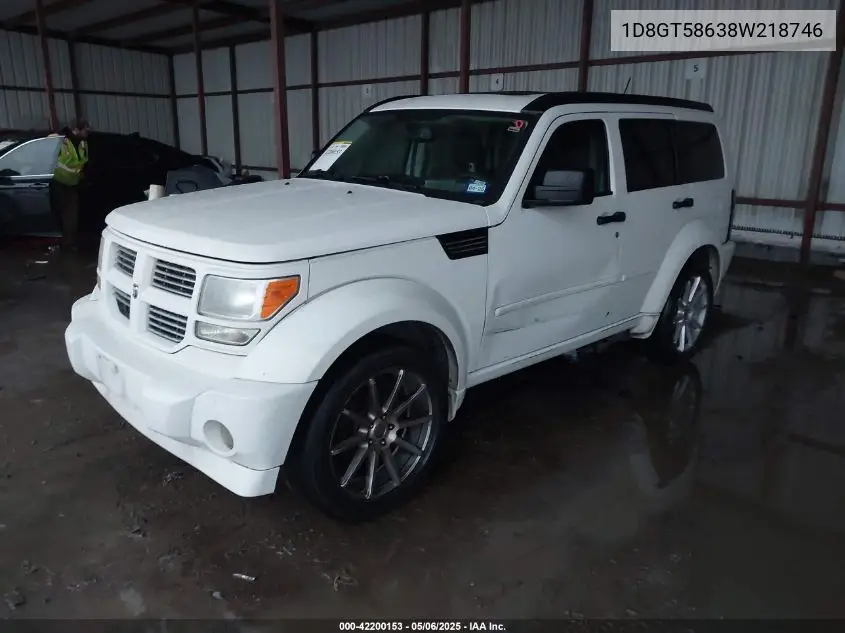 2008 Dodge Nitro Slt/Rt VIN: 1D8GT58638W218746 Lot: 42200153