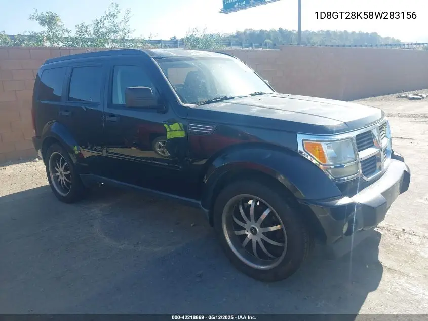 2008 Dodge Nitro Sxt VIN: 1D8GT28K58W283156 Lot: 42218669