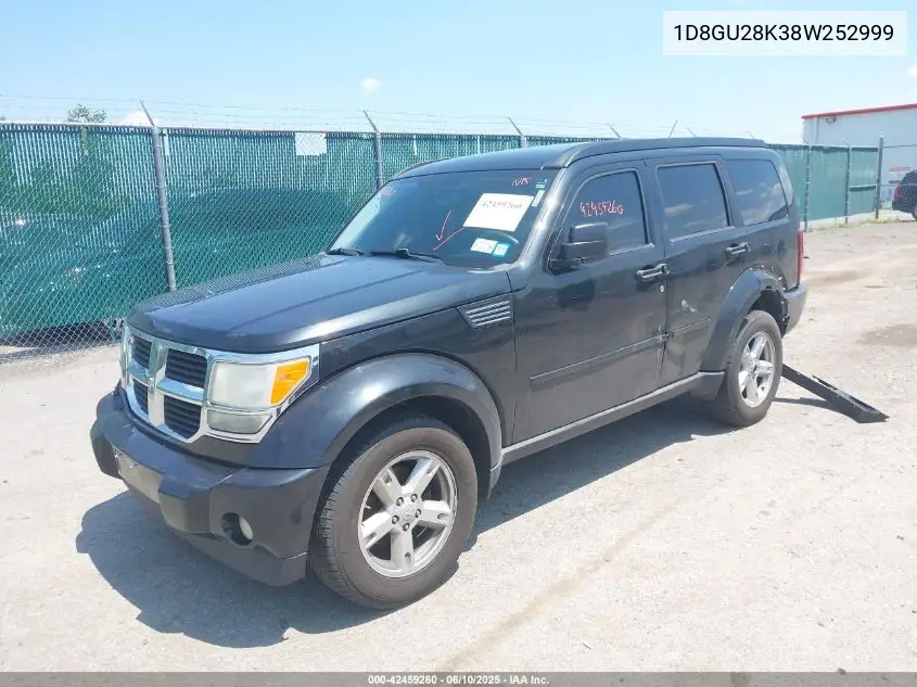 2008 Dodge Nitro Sxt VIN: 1D8GU28K38W252999 Lot: 42459260