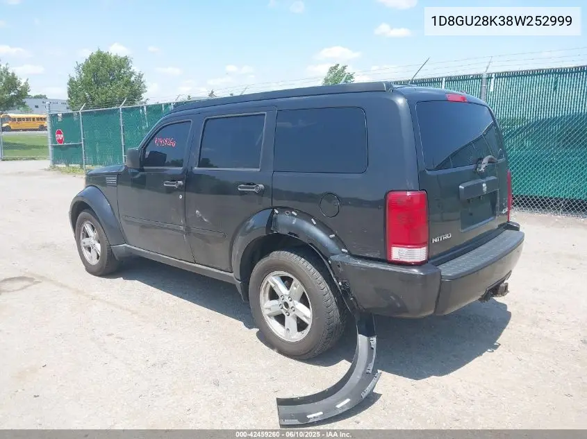2008 Dodge Nitro Sxt VIN: 1D8GU28K38W252999 Lot: 42459260
