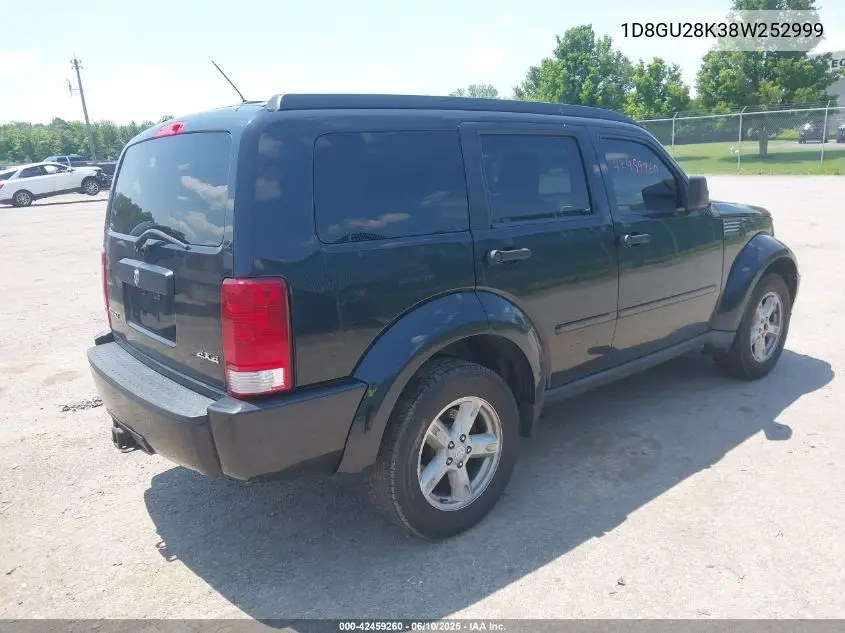 2008 Dodge Nitro Sxt VIN: 1D8GU28K38W252999 Lot: 42459260