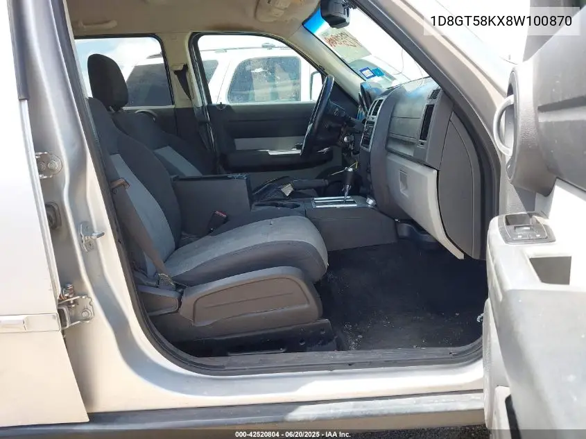 2008 Dodge Nitro Slt/Rt VIN: 1D8GT58KX8W100870 Lot: 42520804