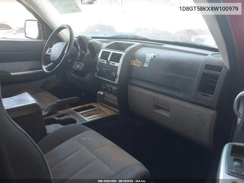 2008 Dodge Nitro Slt/Rt VIN: 1D8GT58KX8W100979 Lot: 42521920