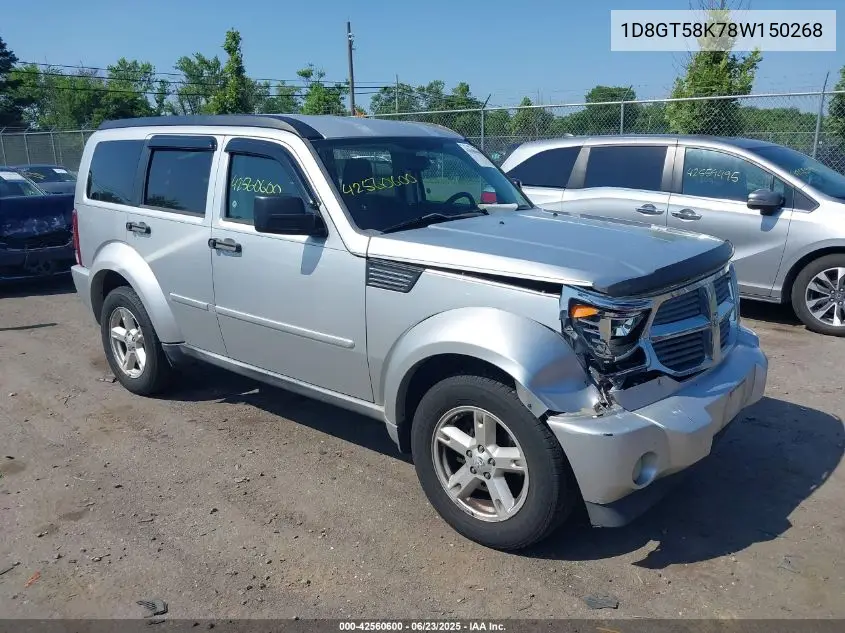 2008 Dodge Nitro Slt/Rt VIN: 1D8GT58K78W150268 Lot: 42560600