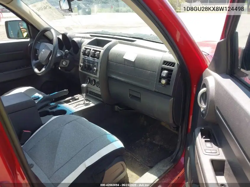 2008 Dodge Nitro Sxt VIN: 1D8GU28KX8W124498 Lot: 42563094