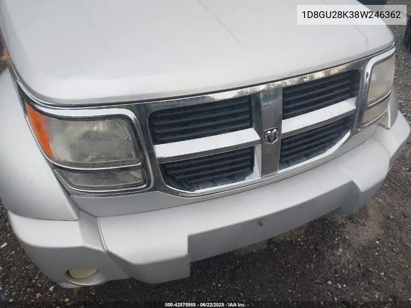 2008 Dodge Nitro Sxt VIN: 1D8GU28K38W246362 Lot: 42575988