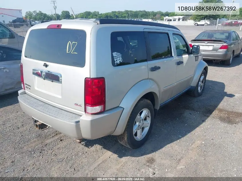 2008 Dodge Nitro Slt/Rt VIN: 1D8GU58K58W267392 Lot: 42577620