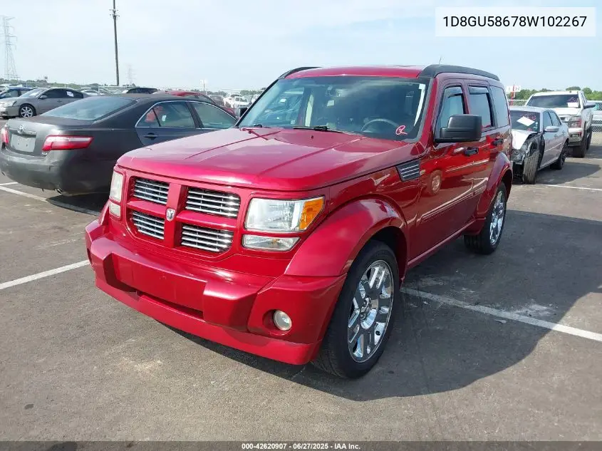 2008 Dodge Nitro Slt/Rt VIN: 1D8GU58678W102267 Lot: 42620907