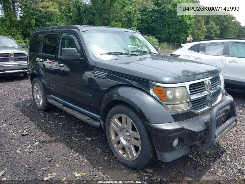 2010 Dodge Nitro Se VIN: 1D4PU2GK0AW142999 Lot: 42549000