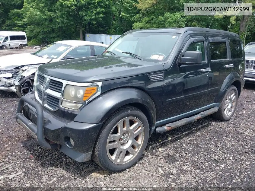2010 Dodge Nitro Se VIN: 1D4PU2GK0AW142999 Lot: 42549000