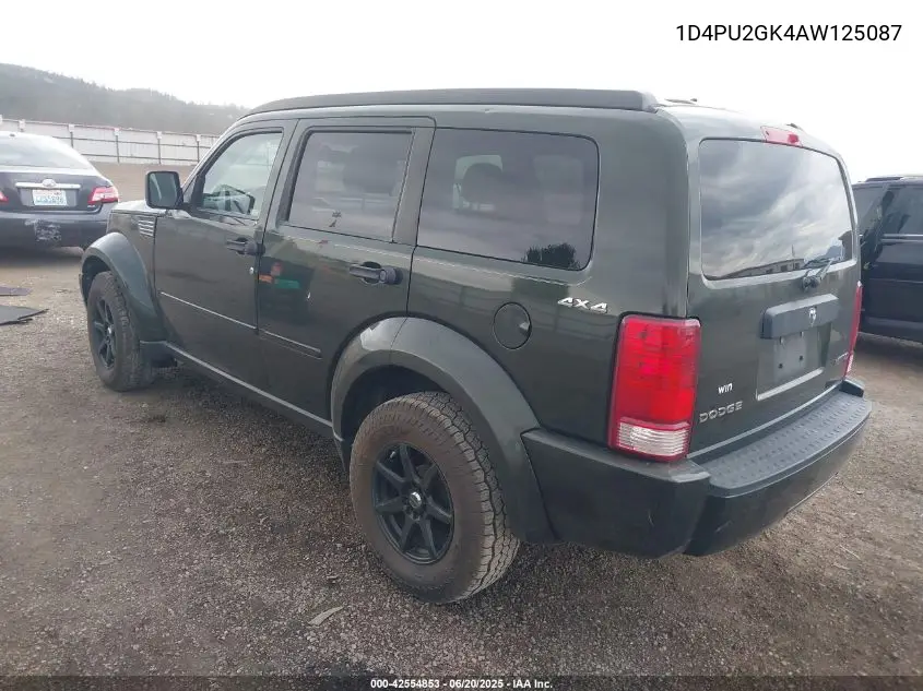 2010 Dodge Nitro Se VIN: 1D4PU2GK4AW125087 Lot: 42554853