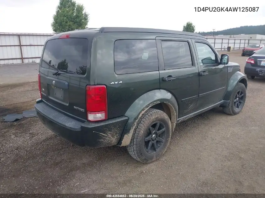 2010 Dodge Nitro Se VIN: 1D4PU2GK4AW125087 Lot: 42554853