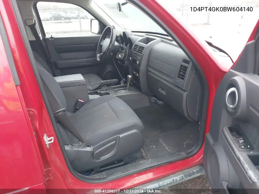 2011 Dodge Nitro Heat VIN: 1D4PT4GK0BW604140 Lot: 41208317