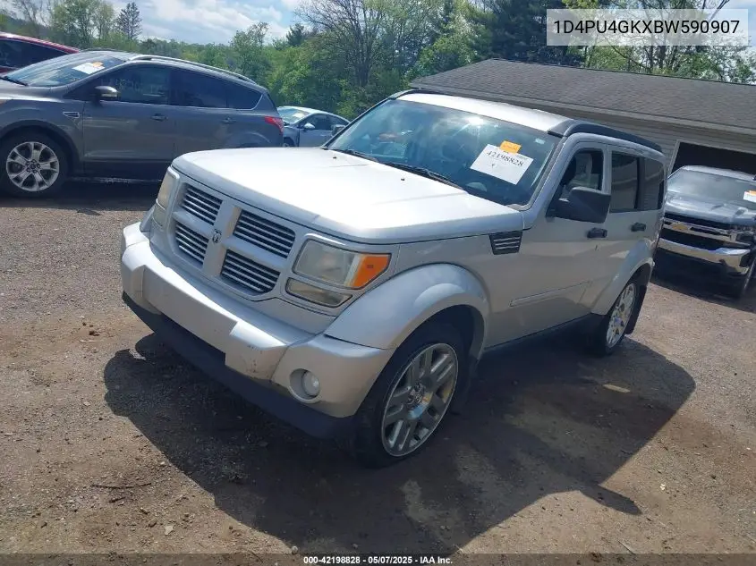 2011 Dodge Nitro Heat VIN: 1D4PU4GKXBW590907 Lot: 42198828