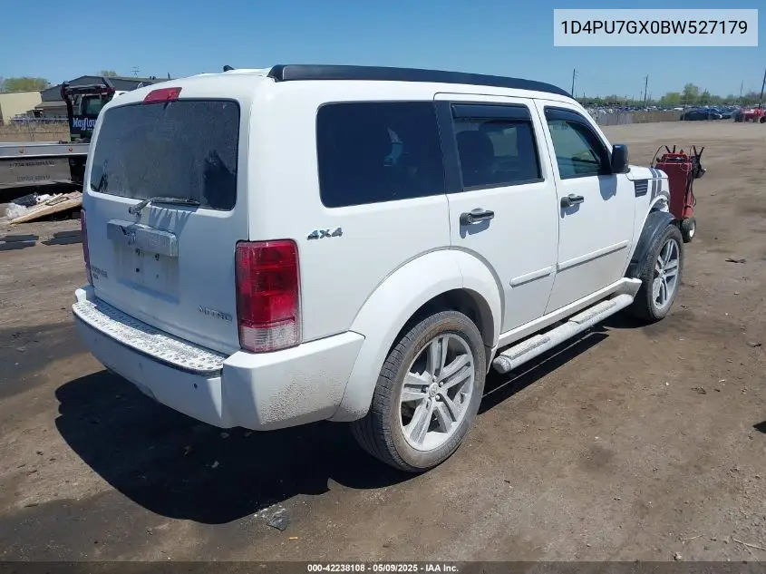 2011 Dodge Nitro Shock VIN: 1D4PU7GX0BW527179 Lot: 42238108