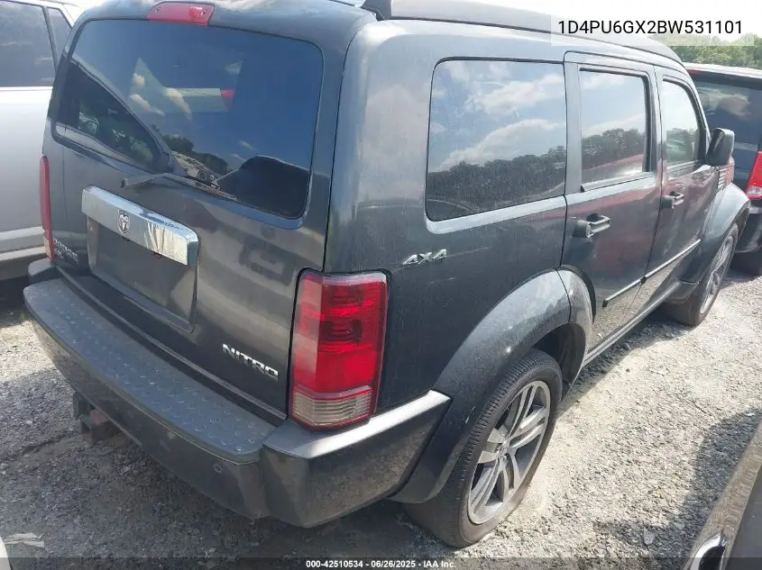 2011 Dodge Nitro Detonator VIN: 1D4PU6GX2BW531101 Lot: 42510534