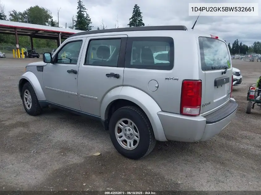 2011 Dodge Nitro Se VIN: 1D4PU2GK5BW532661 Lot: 42552873