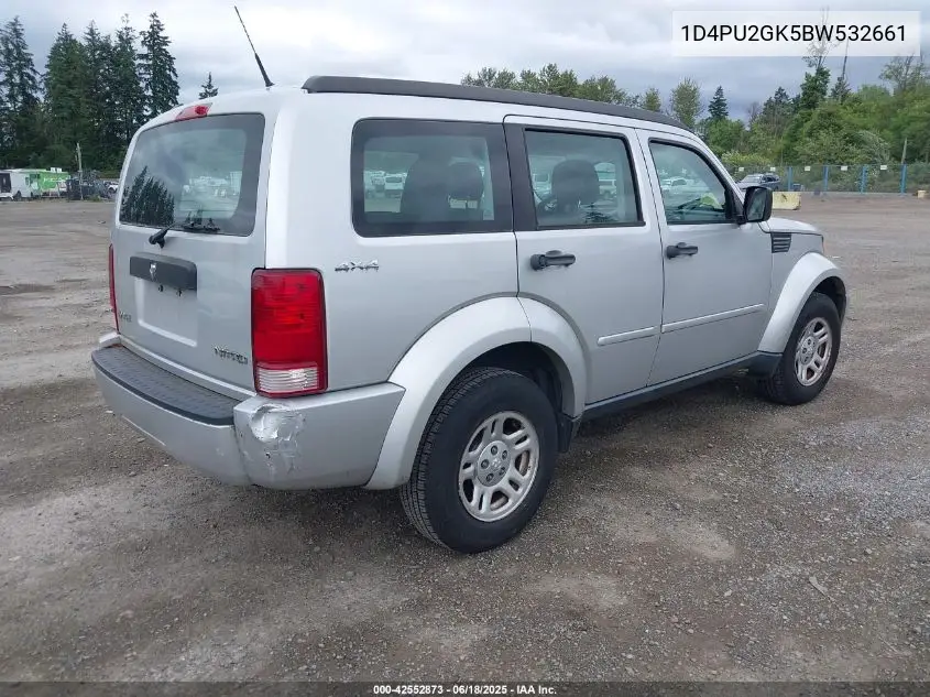 2011 Dodge Nitro Se VIN: 1D4PU2GK5BW532661 Lot: 42552873