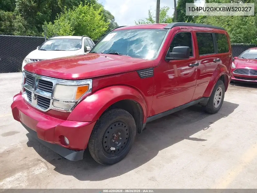 2011 Dodge Nitro Se VIN: 1D4PU2GKXBW520327 Lot: 42582828