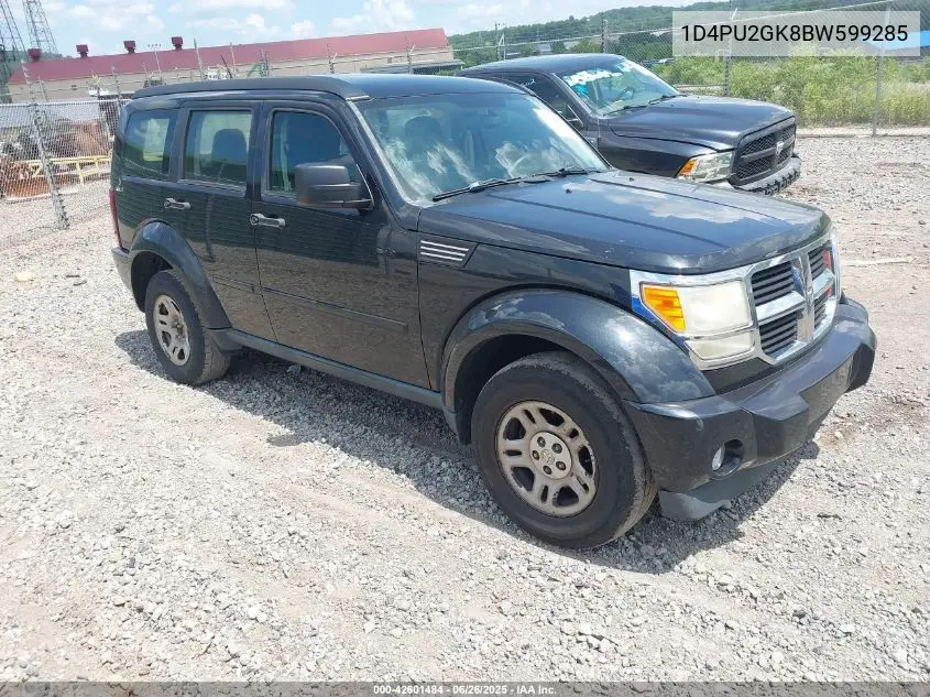 2011 Dodge Nitro Se VIN: 1D4PU2GK8BW599285 Lot: 42601484