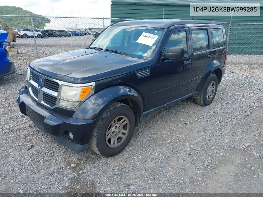 2011 Dodge Nitro Se VIN: 1D4PU2GK8BW599285 Lot: 42601484