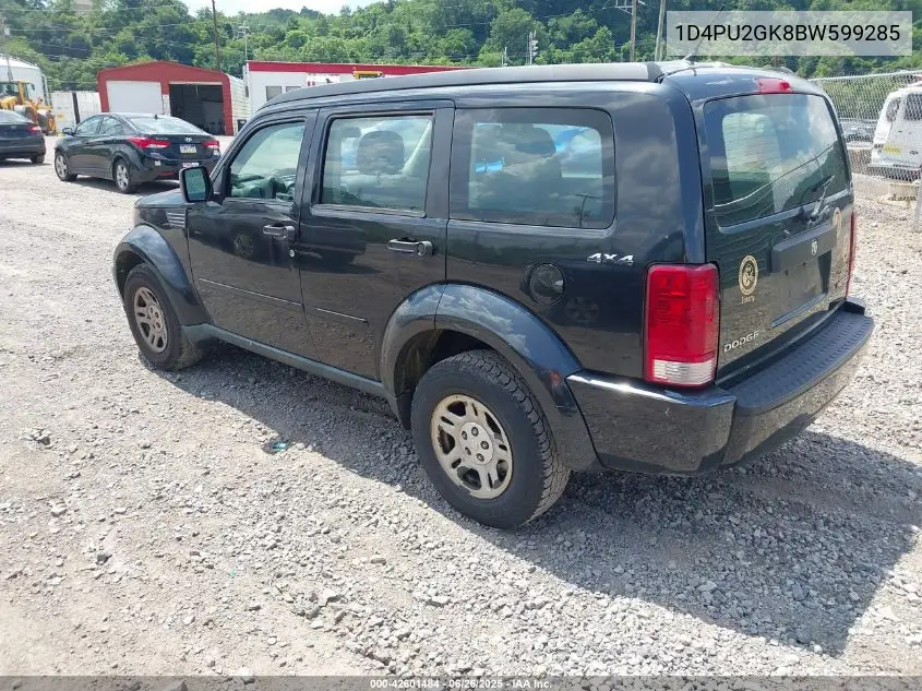 2011 Dodge Nitro Se VIN: 1D4PU2GK8BW599285 Lot: 42601484