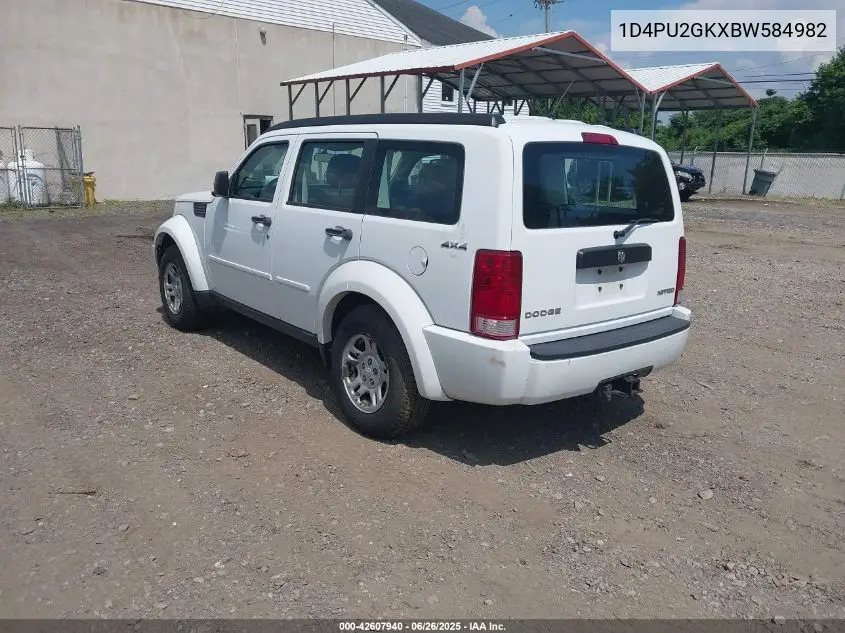 2011 Dodge Nitro Se VIN: 1D4PU2GKXBW584982 Lot: 42607940