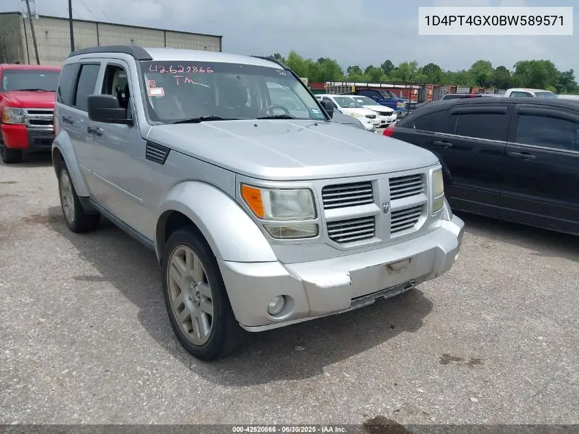 2011 Dodge Nitro Heat VIN: 1D4PT4GX0BW589571 Lot: 42620866