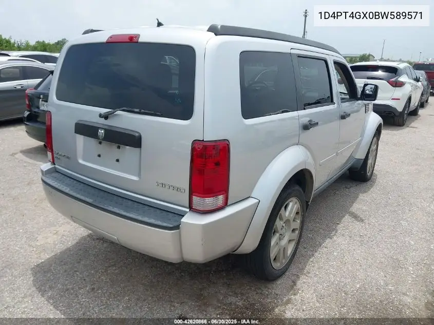 2011 Dodge Nitro Heat VIN: 1D4PT4GX0BW589571 Lot: 42620866