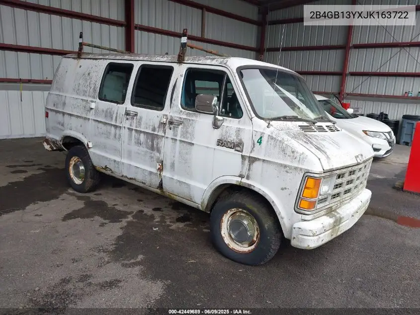 1988 Dodge Ram Van B150 VIN: 2B4GB13YXJK163722 Lot: 42449689