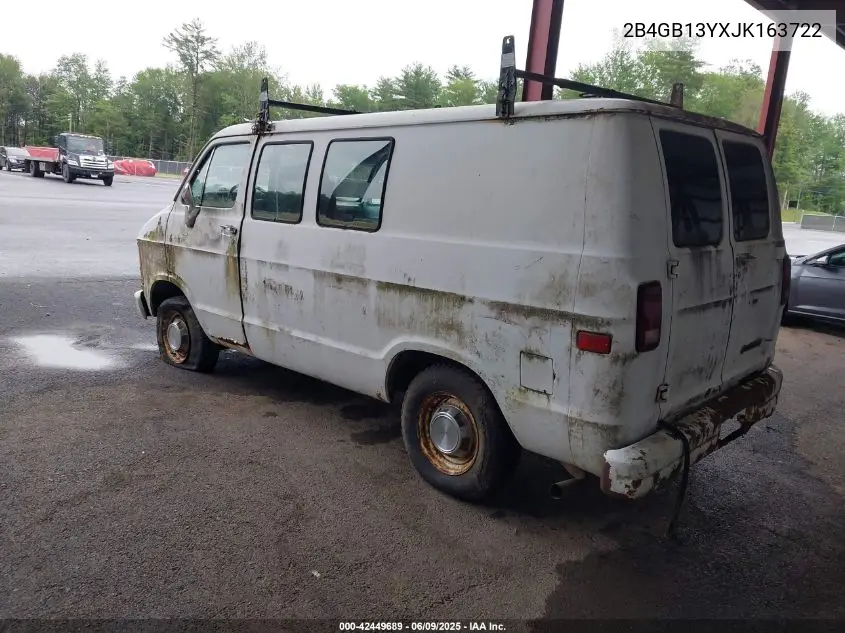 1988 Dodge Ram Van B150 VIN: 2B4GB13YXJK163722 Lot: 42449689