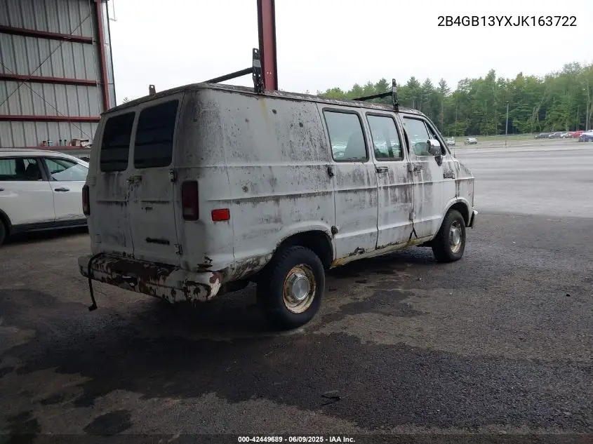 1988 Dodge Ram Van B150 VIN: 2B4GB13YXJK163722 Lot: 42449689