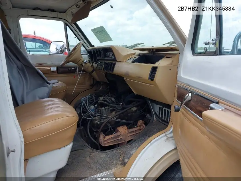 1989 Dodge Ram Van B250 VIN: 2B7HB21Z1KK345884 Lot: 42555792