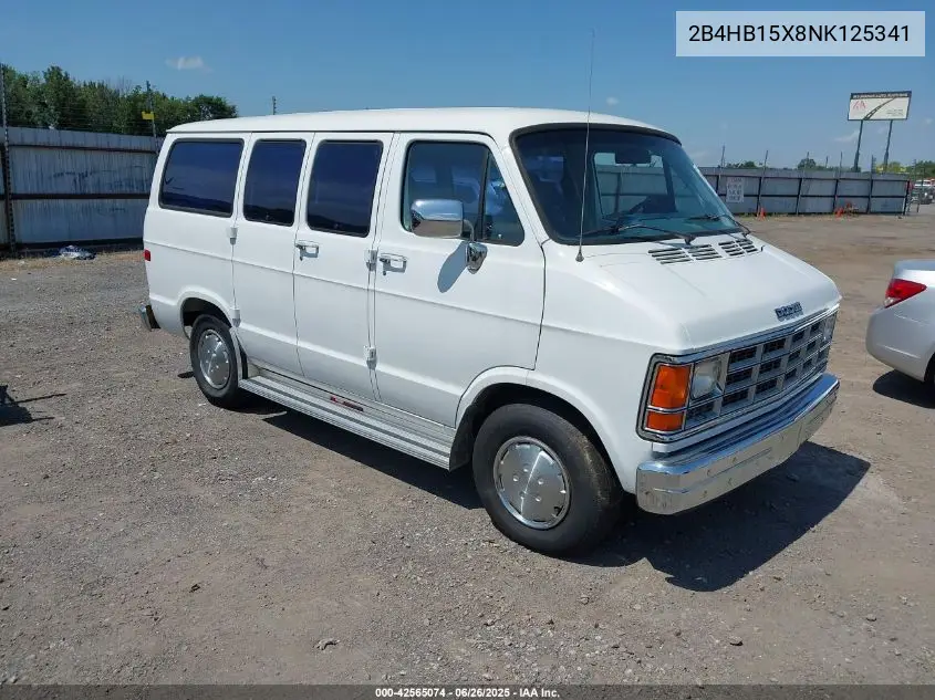 1992 Dodge Ram Wagon B150 VIN: 2B4HB15X8NK125341 Lot: 42565074