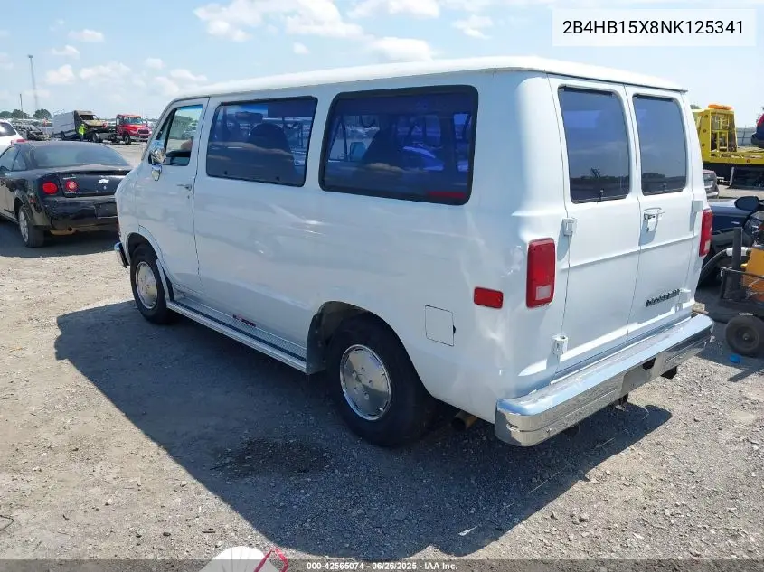 1992 Dodge Ram Wagon B150 VIN: 2B4HB15X8NK125341 Lot: 42565074