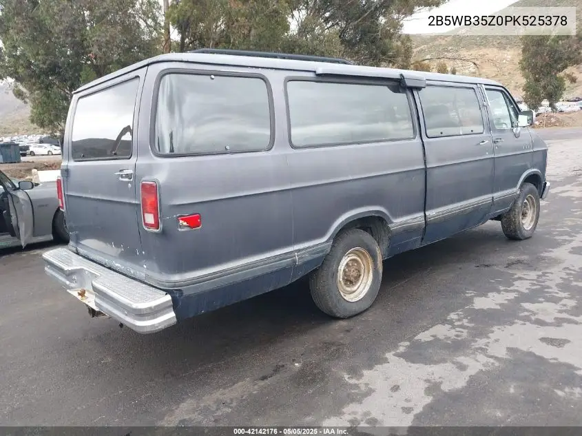 1993 Dodge Ram Wagon B350 VIN: 2B5WB35Z0PK525378 Lot: 42142176