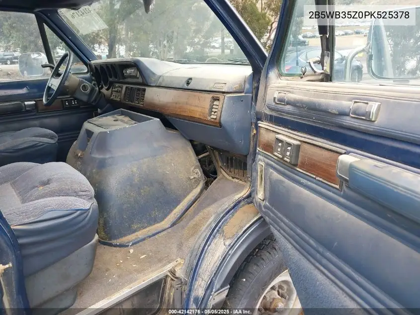 1993 Dodge Ram Wagon B350 VIN: 2B5WB35Z0PK525378 Lot: 42142176