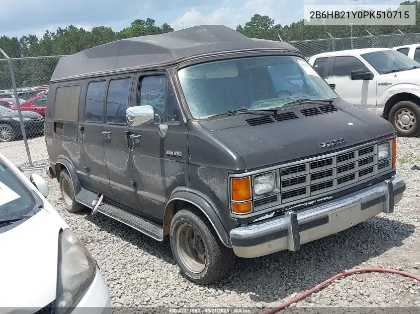 1993 Dodge Ram Van B250 VIN: 2B6HB21Y0PK510715 Lot: 42311563