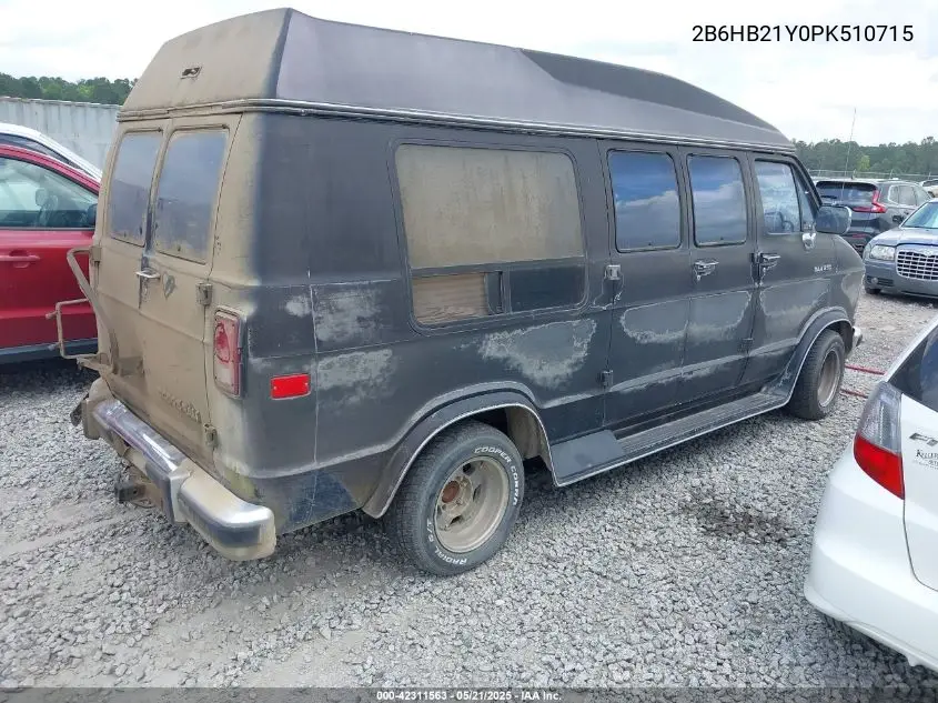 1993 Dodge Ram Van B250 VIN: 2B6HB21Y0PK510715 Lot: 42311563